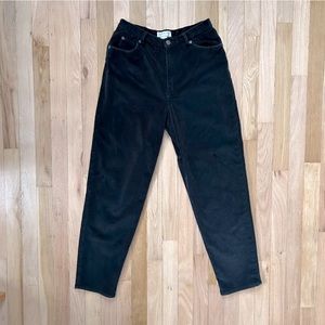 Vintage 90s Straight Leg Black Corduroy Pants